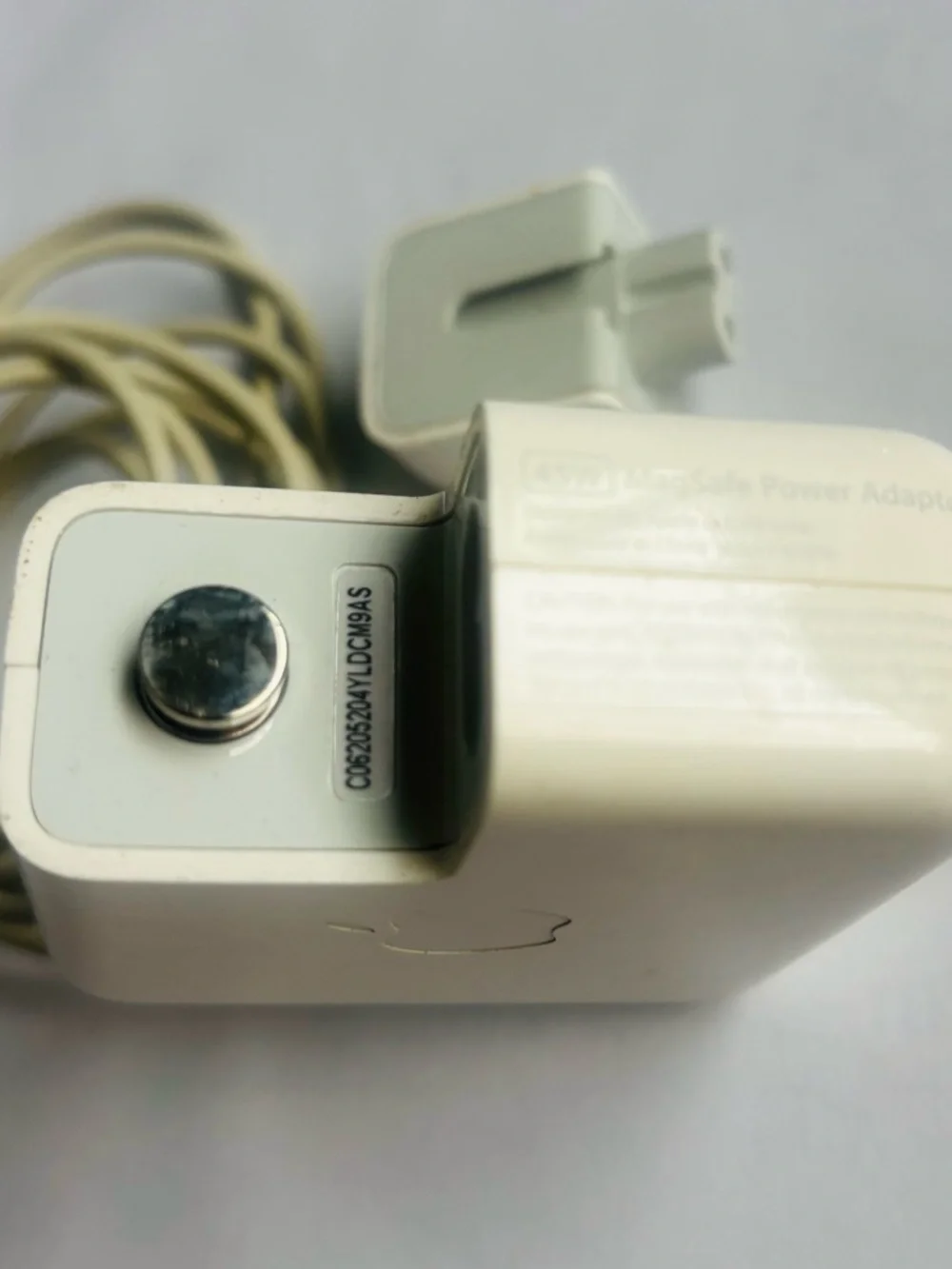 Apple White Power Adapter with Attached Charging Cable